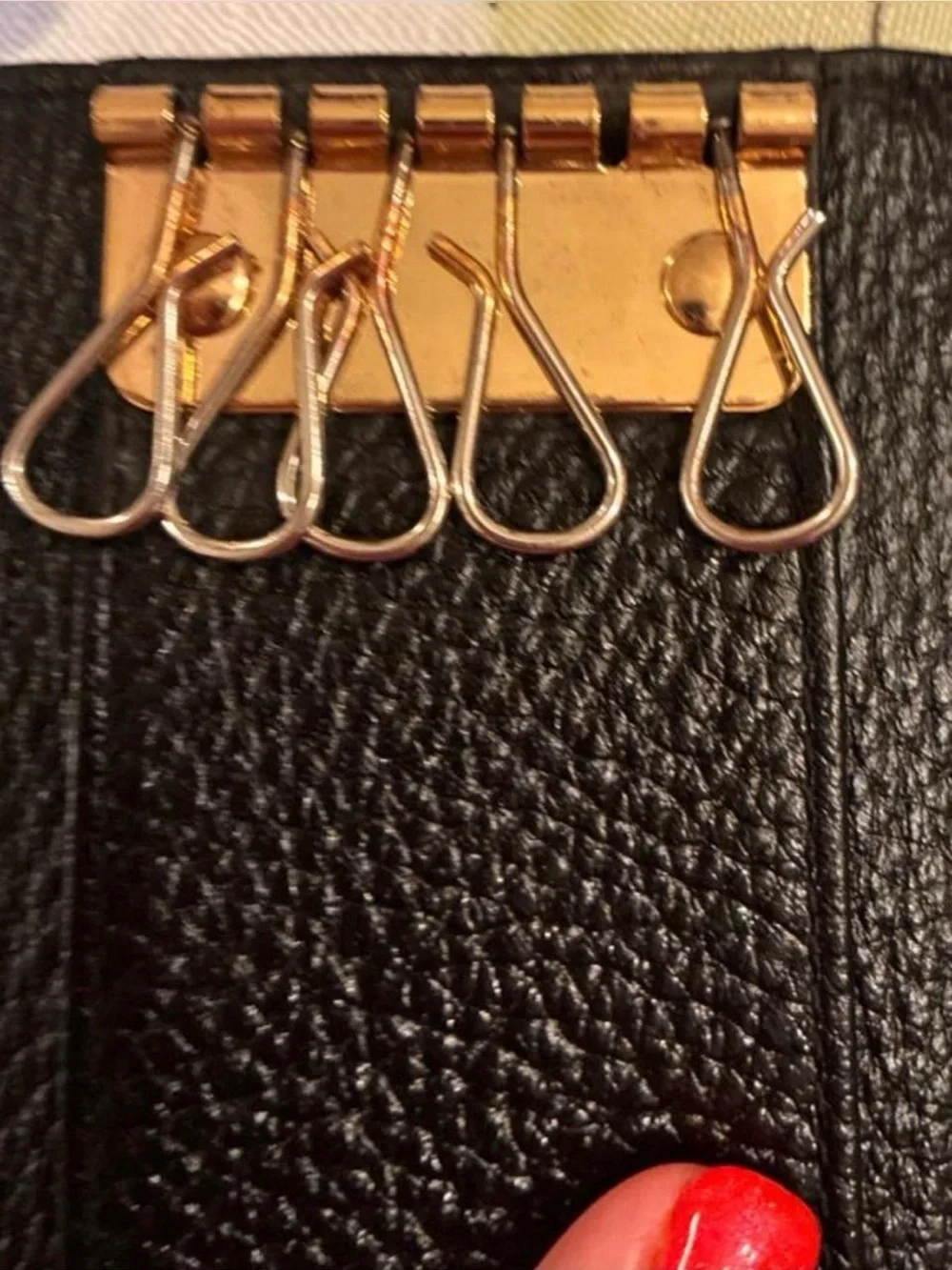 Bulgari Black Textured Card & Key Holder